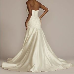 OLEG CASSINI
strapless drop waist lace and mikado wedding dress